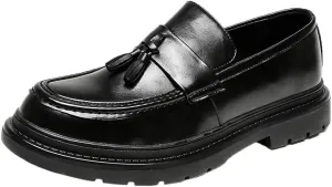Men's Slip-On Loafers, Classic Fashion Sneakers All Leather Upper, Lining, Insole, Thermoplastic Non-Slip Sole, Flats Casual Lightweight and Comfortable