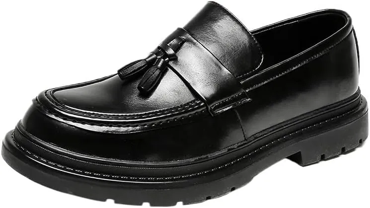 Men's Slip-On Loafers, Classic Fashion Sneakers All Leather Upper, Lining, Insole, Thermoplastic Non-Slip Sole, Flats Casual Lightweight and Comfortable