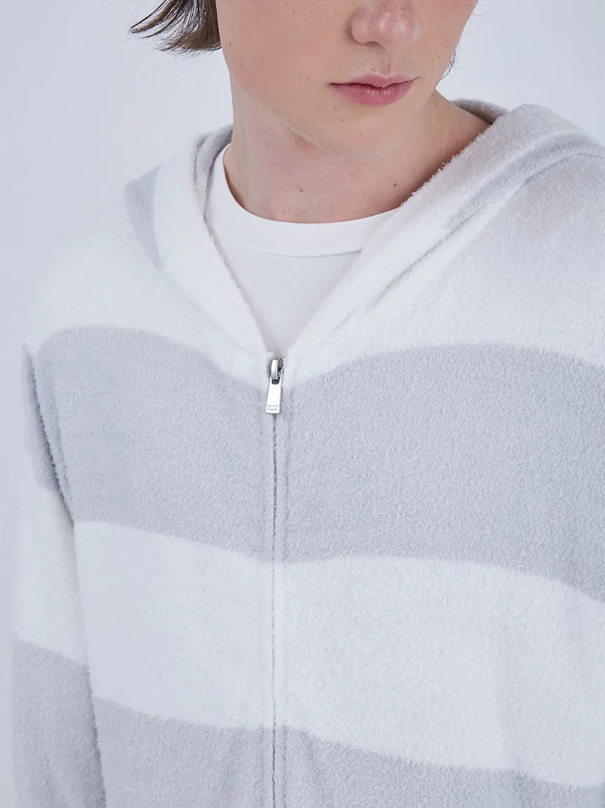 MENS Smoothie 2 Striped Stripe Zip Up Hoodie