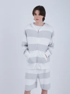 MENS Smoothie 2 Striped Stripe Zip Up Hoodie