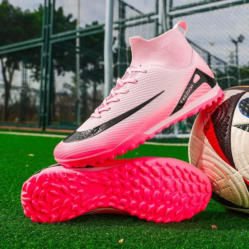 Mens Soccer Cleats Outdoor Lightweight High-Top Training Boots Ground Athletic Football Boots Soccer Shoes for Men/Women