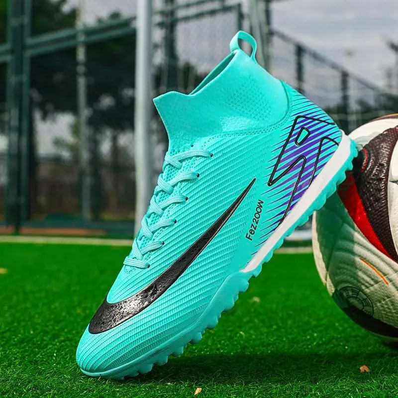 Mens Soccer Cleats Outdoor Lightweight High-Top Training Boots Ground Athletic Football Boots Soccer Shoes for Men/Women