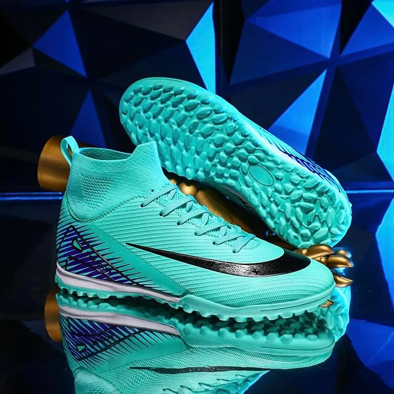 Mens Soccer Cleats Outdoor Lightweight High-Top Training Boots Ground Athletic Football Boots Soccer Shoes for Men/Women