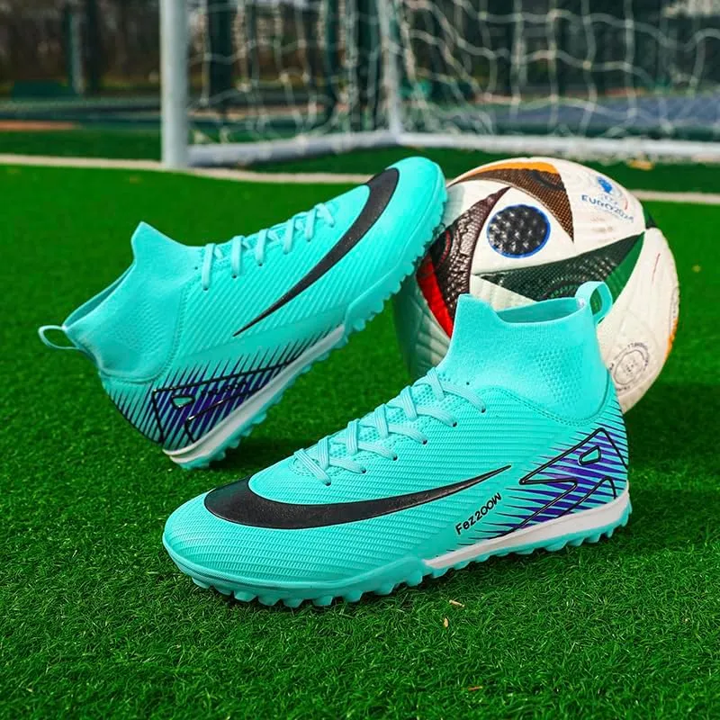 Mens Soccer Cleats Outdoor Lightweight High-Top Training Boots Ground Athletic Football Boots Soccer Shoes for Men/Women