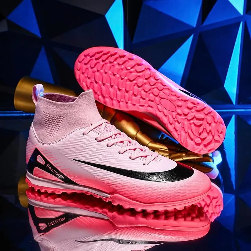 Mens Soccer Cleats Outdoor Lightweight High-Top Training Boots Ground Athletic Football Boots Soccer Shoes for Men/Women