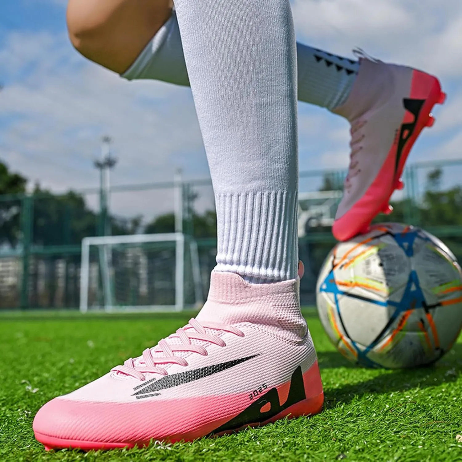 Mens Soccer Cleats Womens Indoor Soccer Shoes Wide Baseball Turf Shoes Adult Youth Rugby Shoes Big Boys Small Spikes AG TF Football Boots