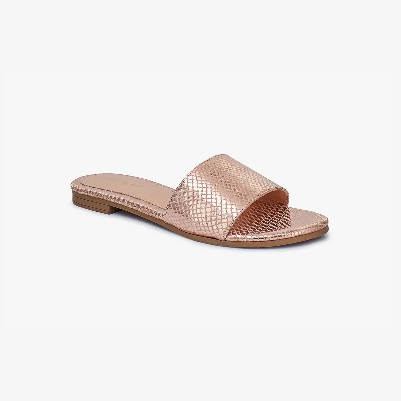 Metallic Leather Chappal for Women