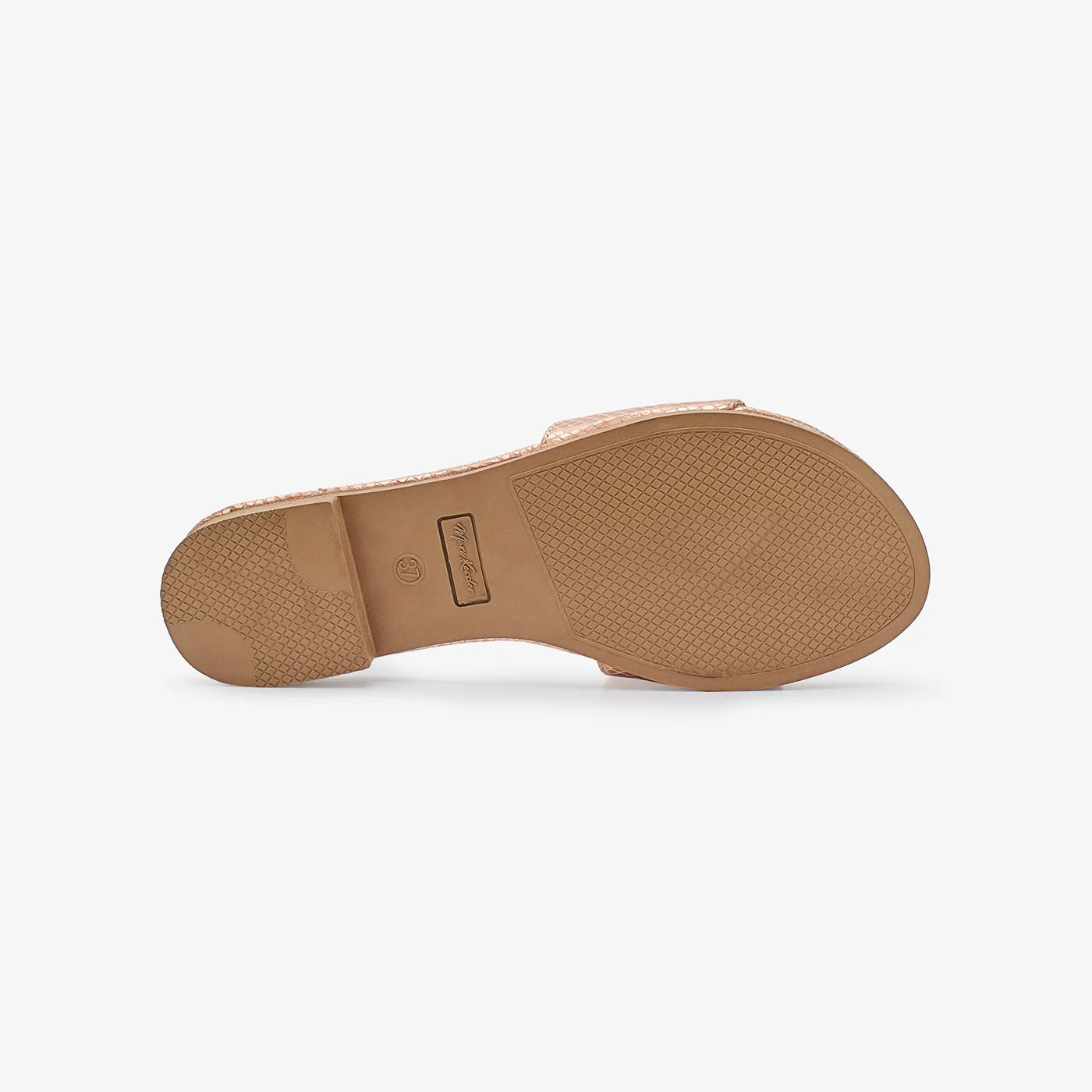 Metallic Leather Chappal for Women