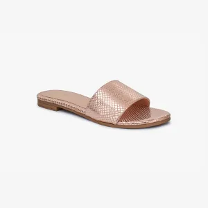Metallic Leather Chappal for Women