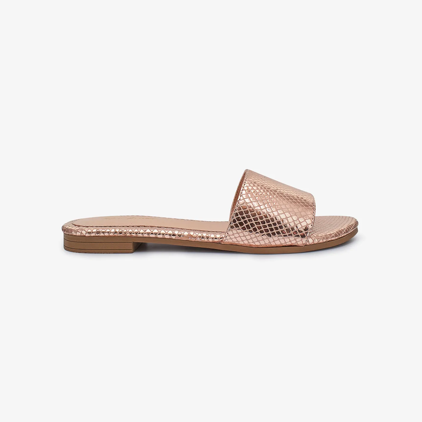 Metallic Leather Chappal for Women