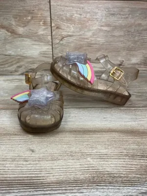 Mini Melissa Glitter Fisherman Jelly Sandals sz 8c