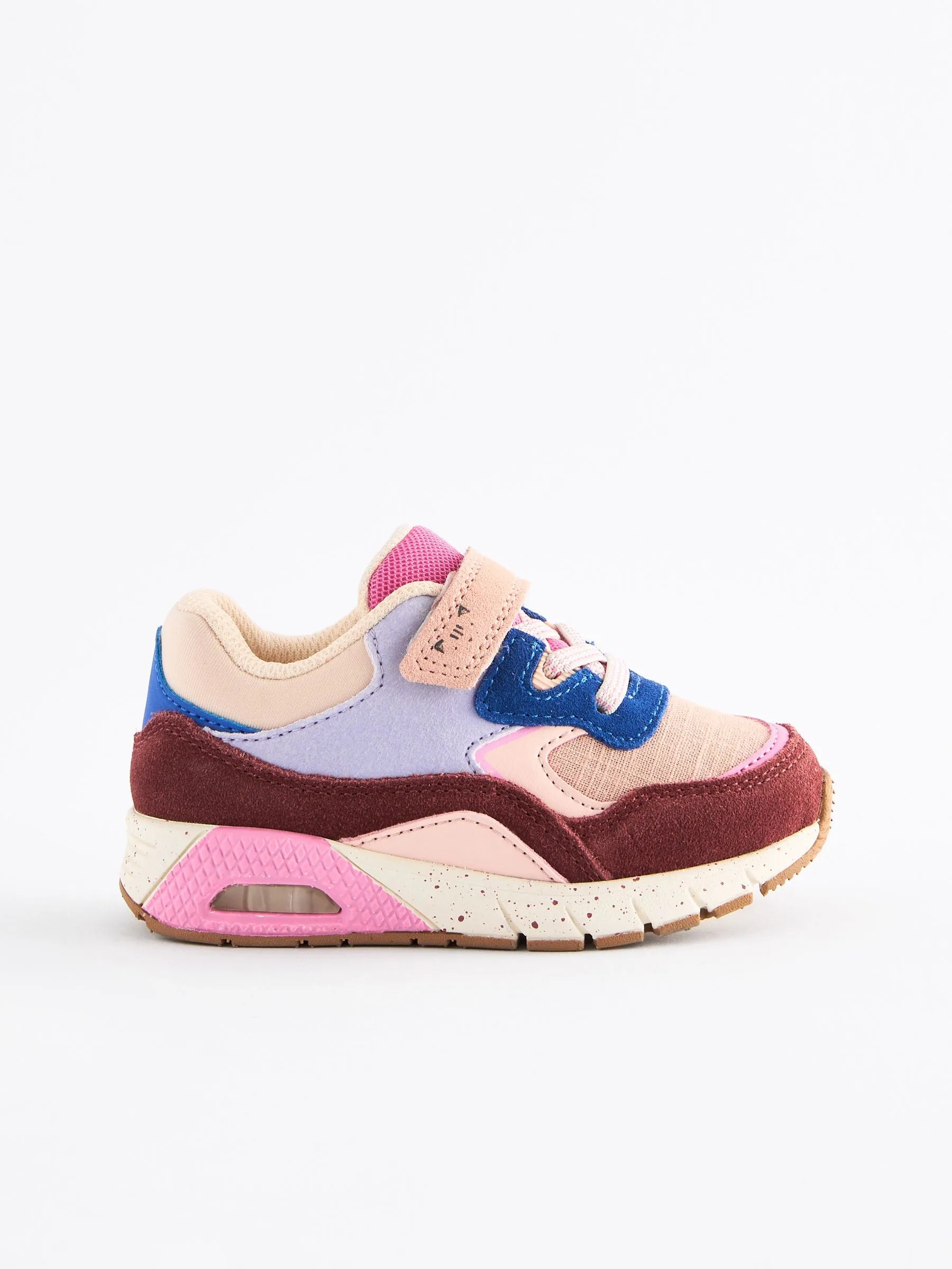Multi Berry Elastic Lace Chunky Trainers