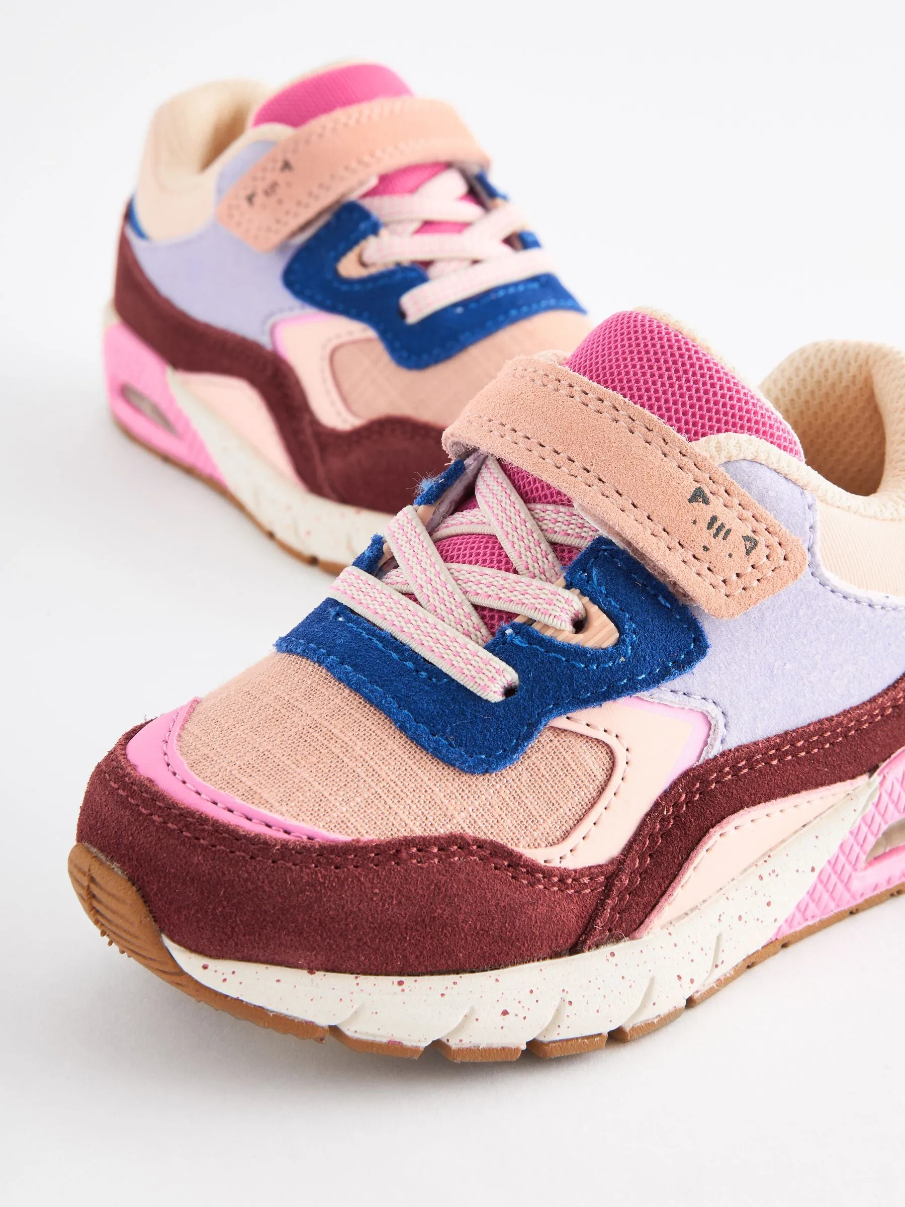 Multi Berry Elastic Lace Chunky Trainers