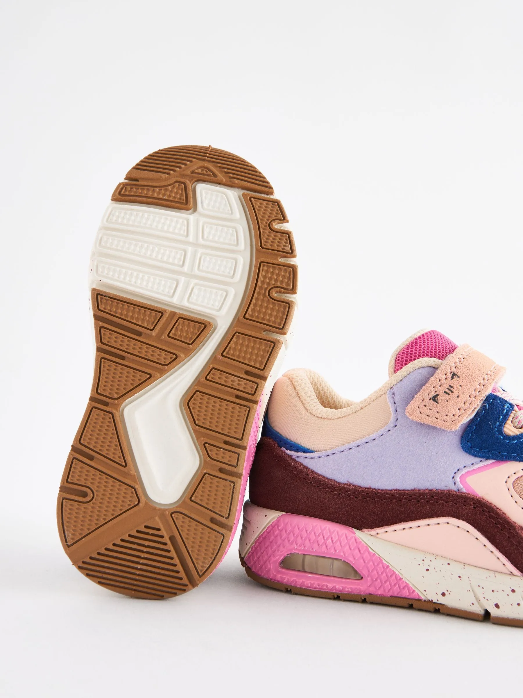 Multi Berry Elastic Lace Chunky Trainers