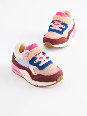 Multi Berry Elastic Lace Chunky Trainers