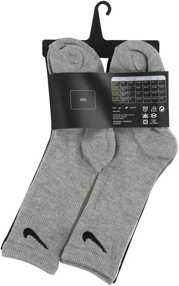 Nike Kids' Everyday Cushion Crew Socks (6 Pairs)