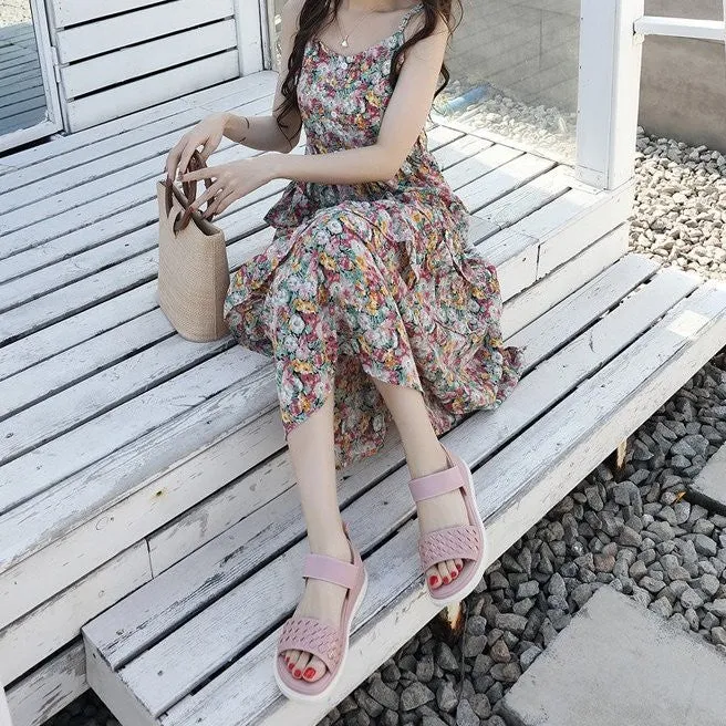 OCW Women Orthopedic Sandals Waterproof Anti-shock Low Heel Trendy Summer