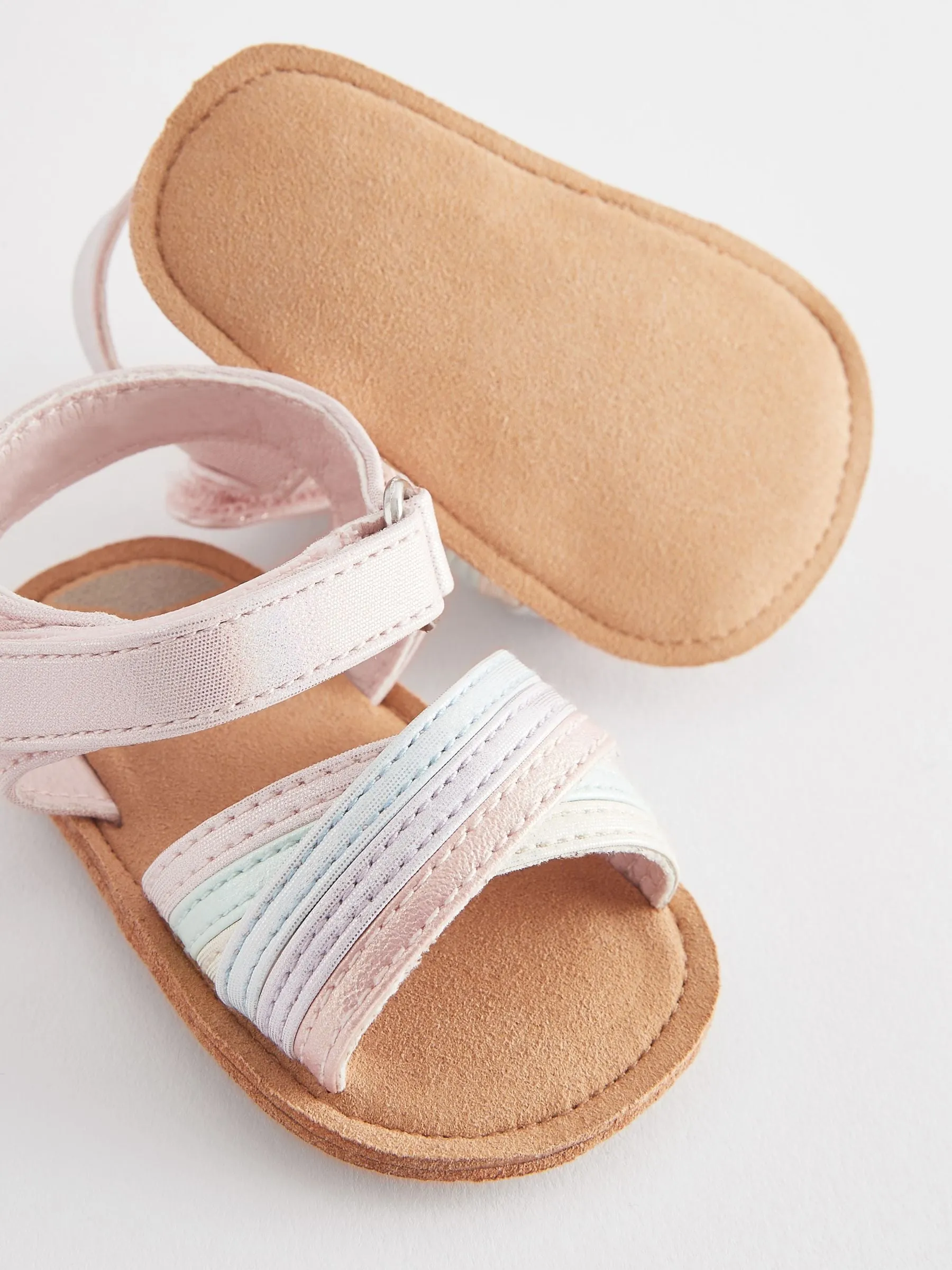 Pastel Cross Strap Baby Sandals (0-24mths)