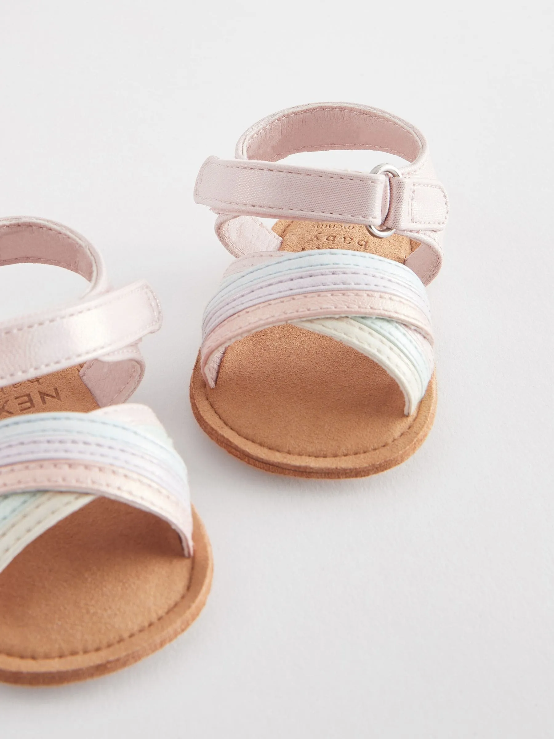 Pastel Cross Strap Baby Sandals (0-24mths)
