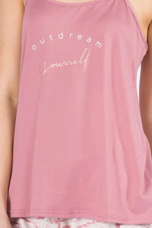 "Out Dream Yourself" Super Soft Pajama Shorts Set