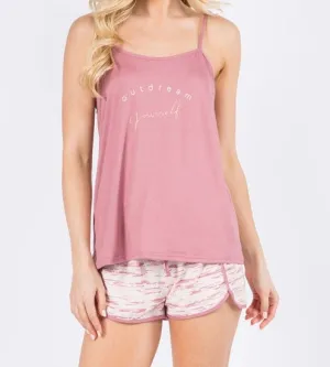 "Out Dream Yourself" Super Soft Pajama Shorts Set