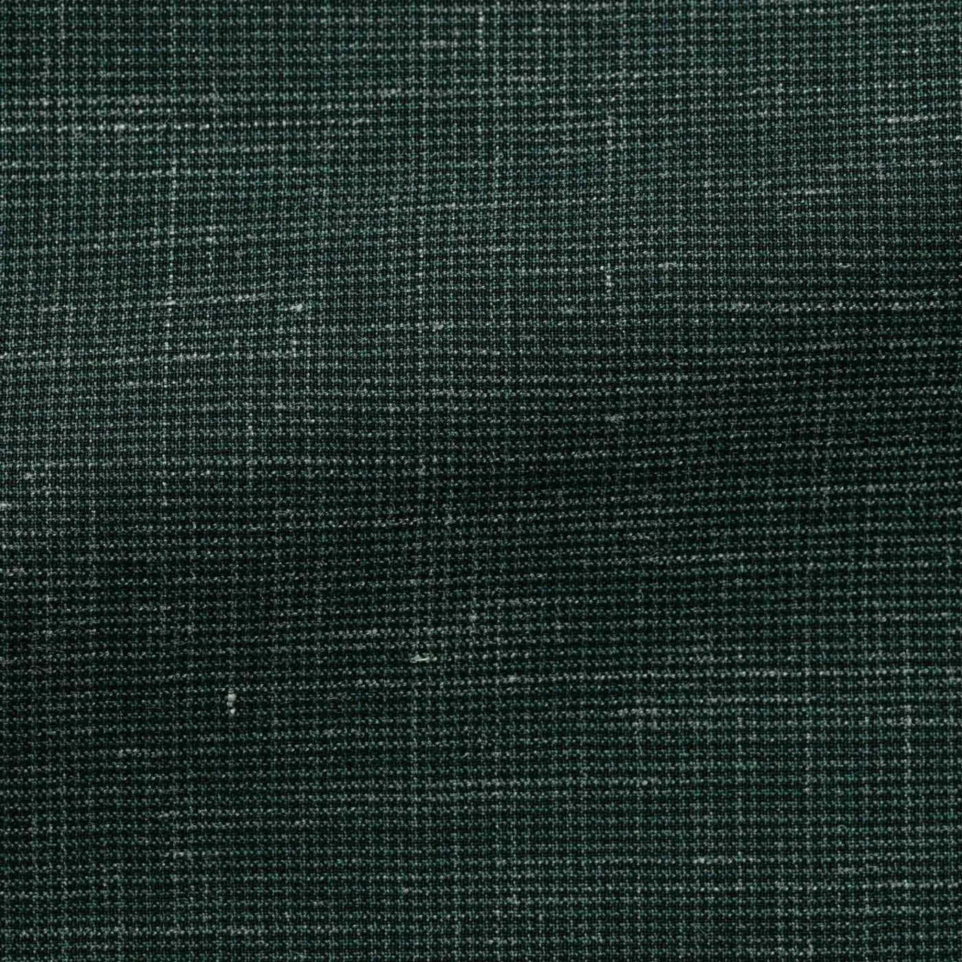 Reda Deep Green Stretch Jaspé Wool & Linen Houndstooth