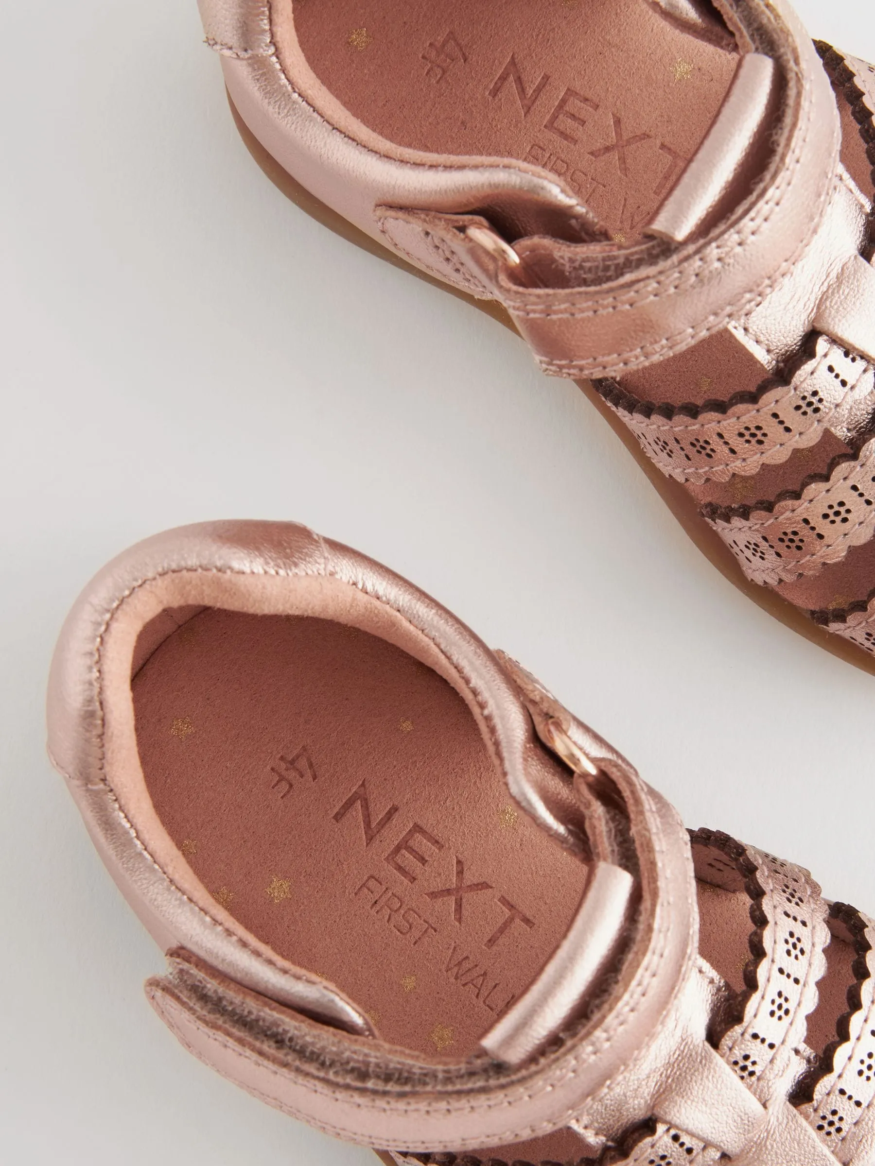 Rose Gold Standard Fit (F) First Walker Fisherman Sandals