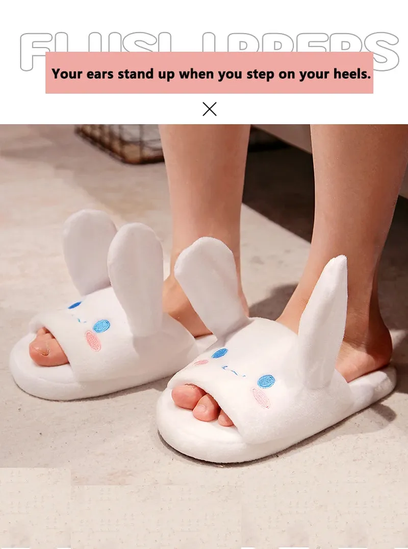 Slippers with movable ears