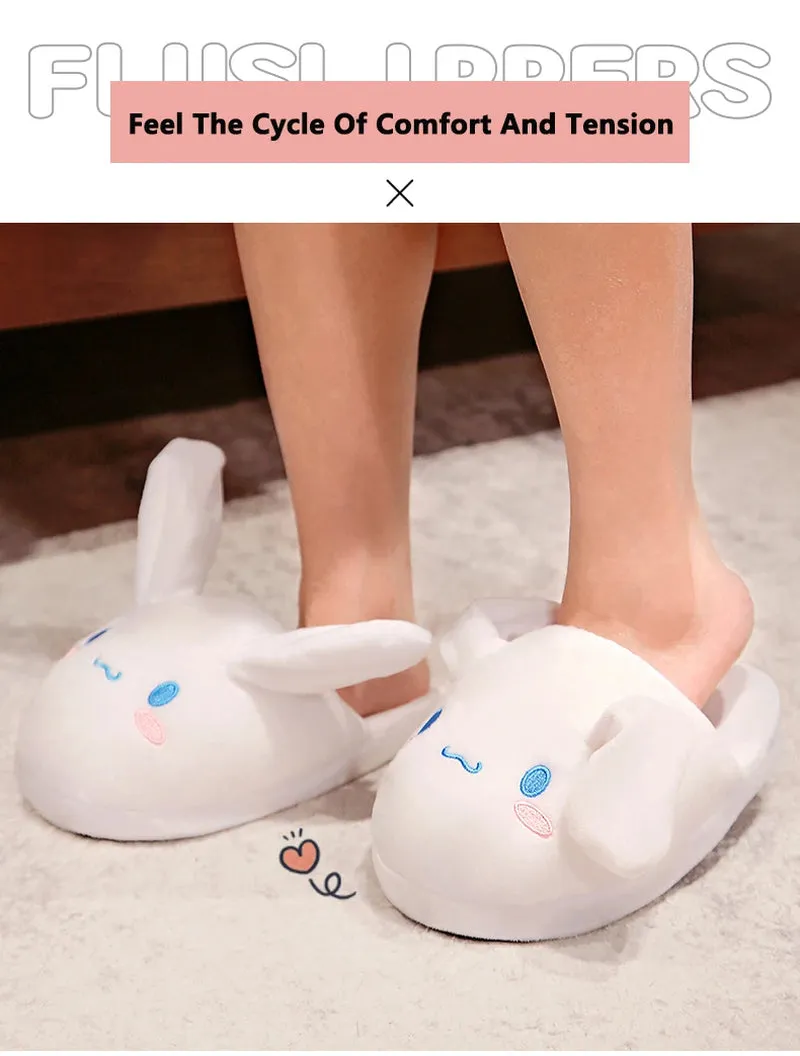 Slippers with movable ears