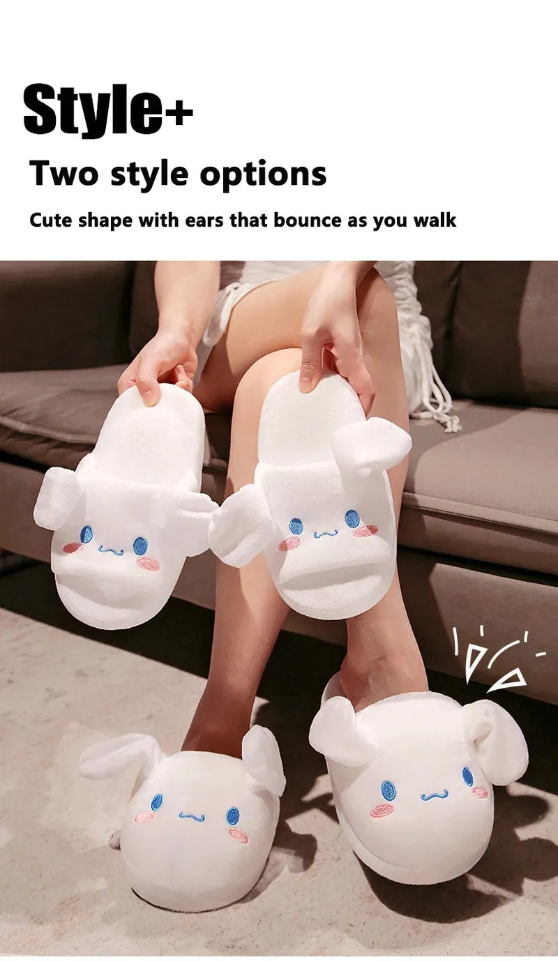 Slippers with movable ears