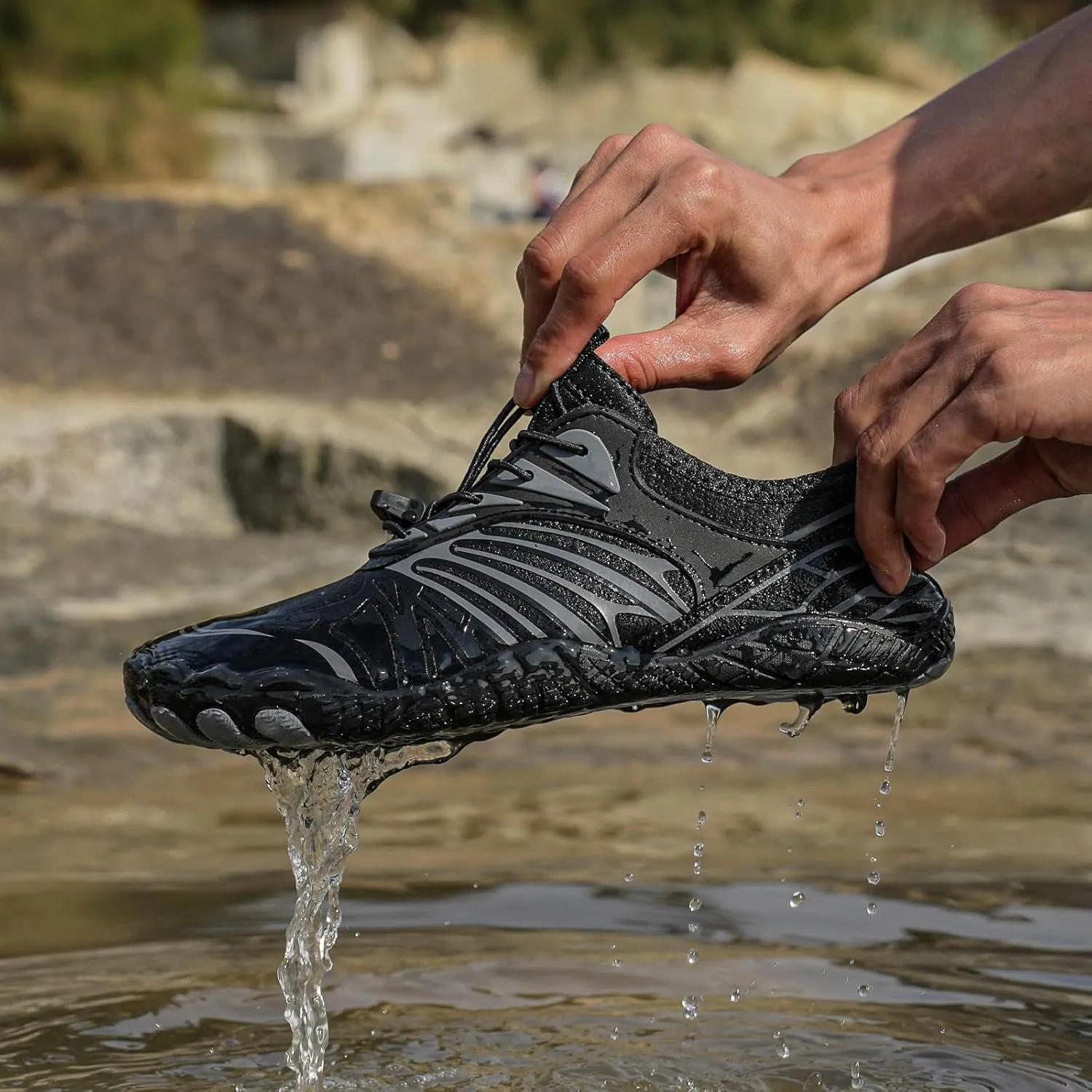 Smoneyful Hiking Footwear Barefoot Womens Shoes, Healthy & Non Slip, Outdoor Lightweight & Breathable Grounded Hike Shoe