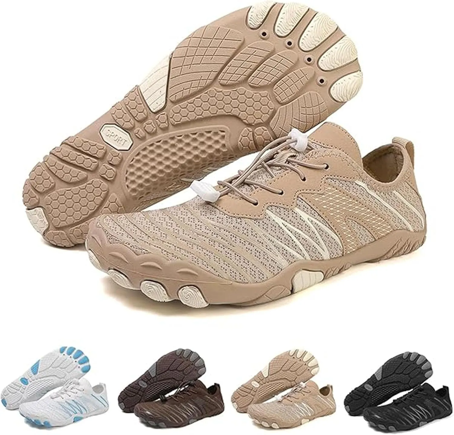 StoneLiquid Barefoot Shoes for Women Men, Grounded with Wide Toe Box, Hike Lightweight Footwear Shoes for Neuropathy