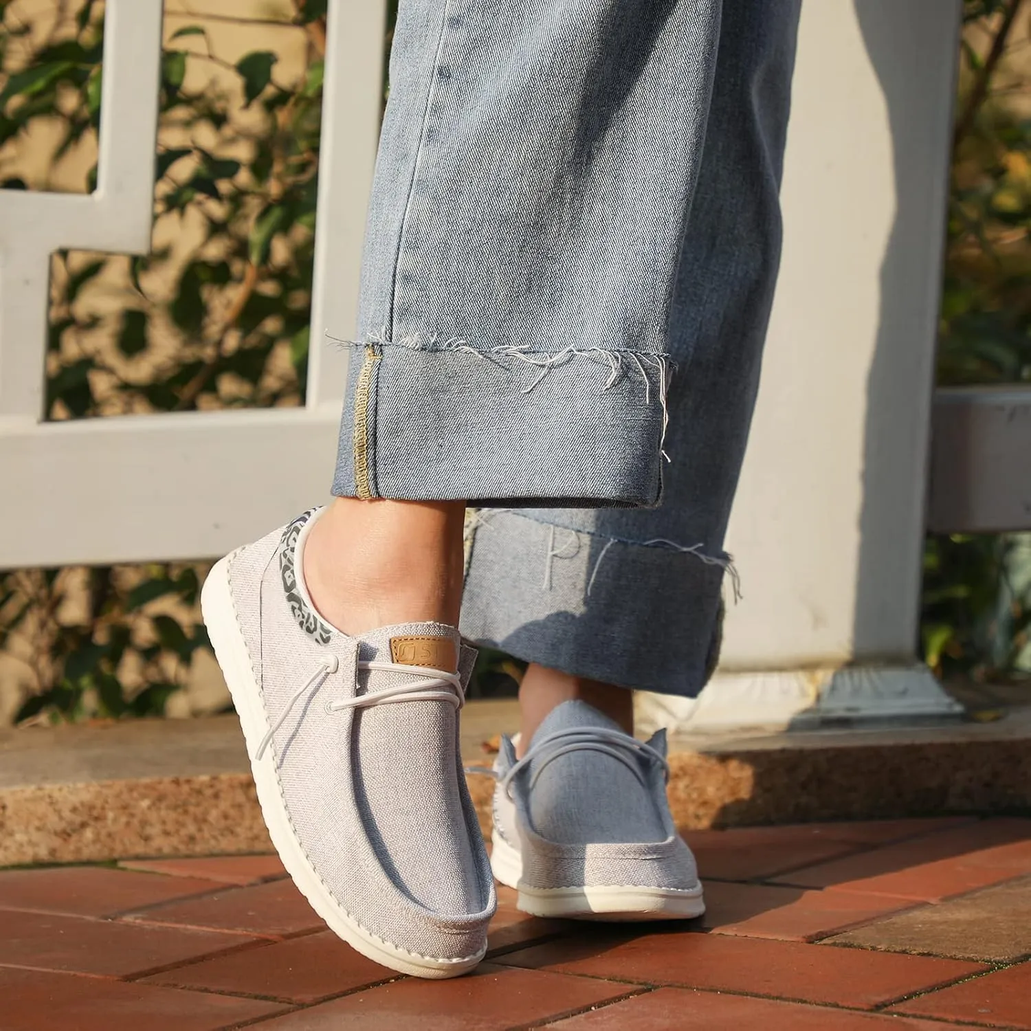 STQ Women's Lace up LoafersOrthopedic Comfotable Ultralight Boat Casual Shoes with Arth Support