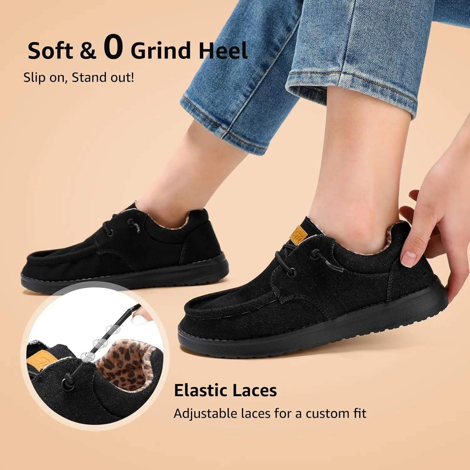 STQ Women's Lace up LoafersOrthopedic Comfotable Ultralight Boat Casual Shoes with Arth Support