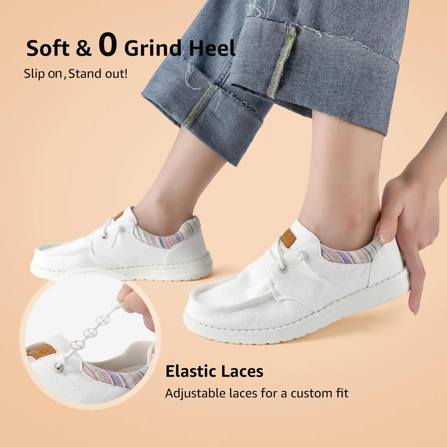 STQ Women's Lace up LoafersOrthopedic Comfotable Ultralight Boat Casual Shoes with Arth Support