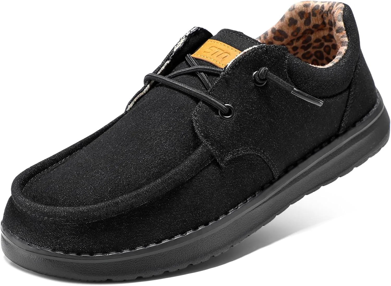 STQ Women's Lace up LoafersOrthopedic Comfotable Ultralight Boat Casual Shoes with Arth Support