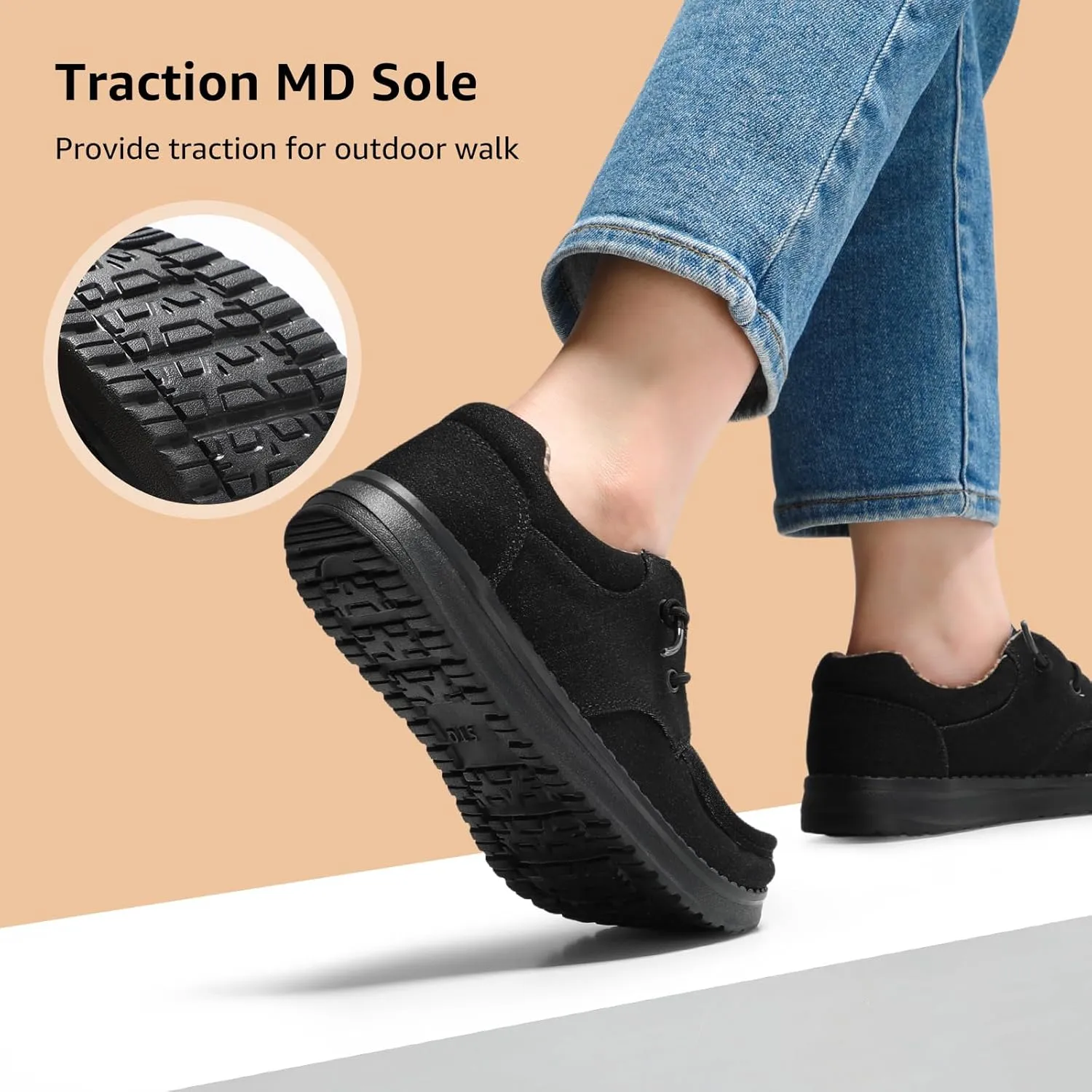 STQ Women's Lace up LoafersOrthopedic Comfotable Ultralight Boat Casual Shoes with Arth Support