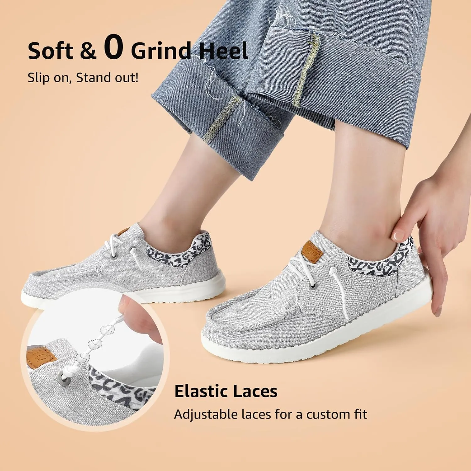 STQ Women's Lace up LoafersOrthopedic Comfotable Ultralight Boat Casual Shoes with Arth Support
