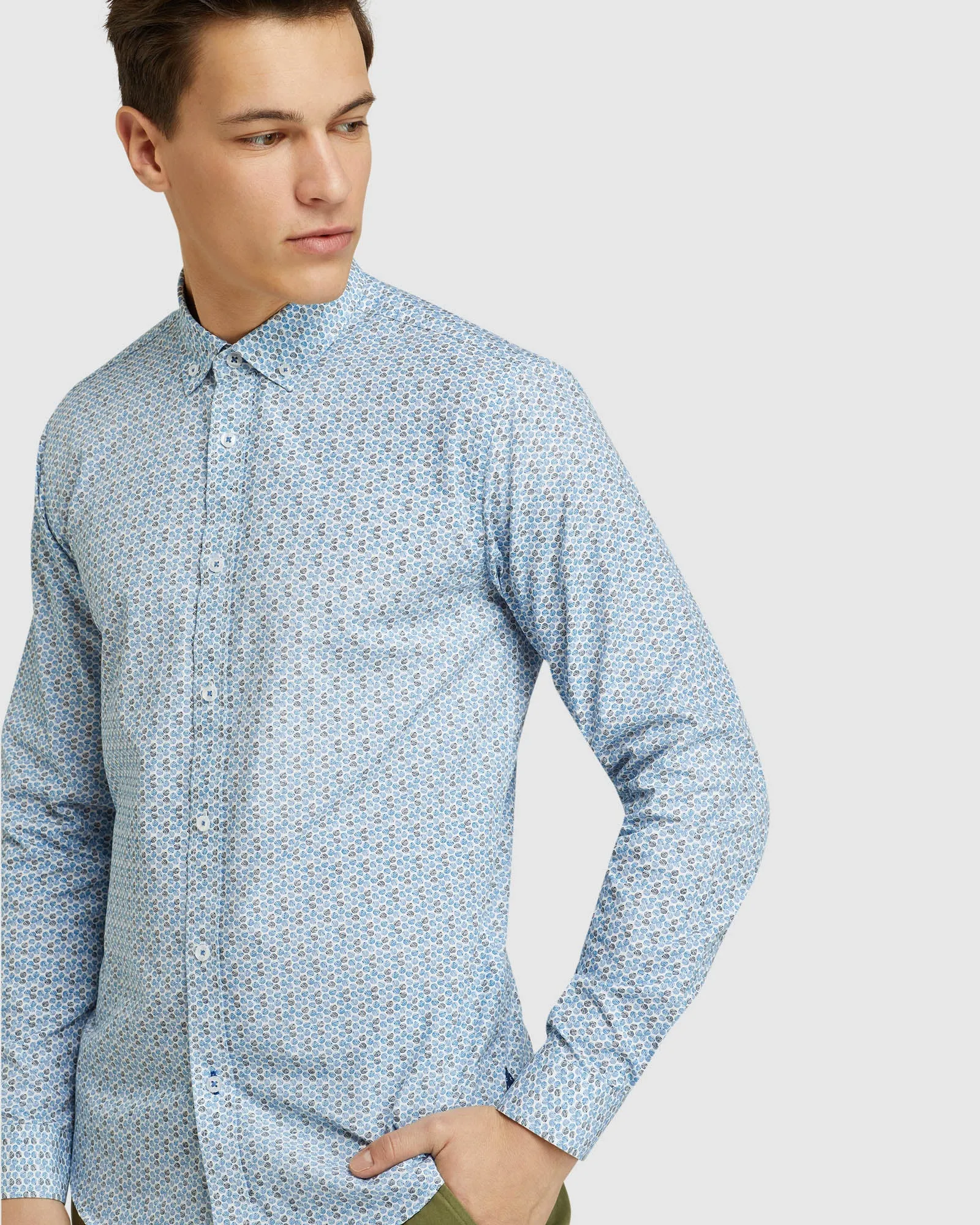 Straton Leaves Print Shirt