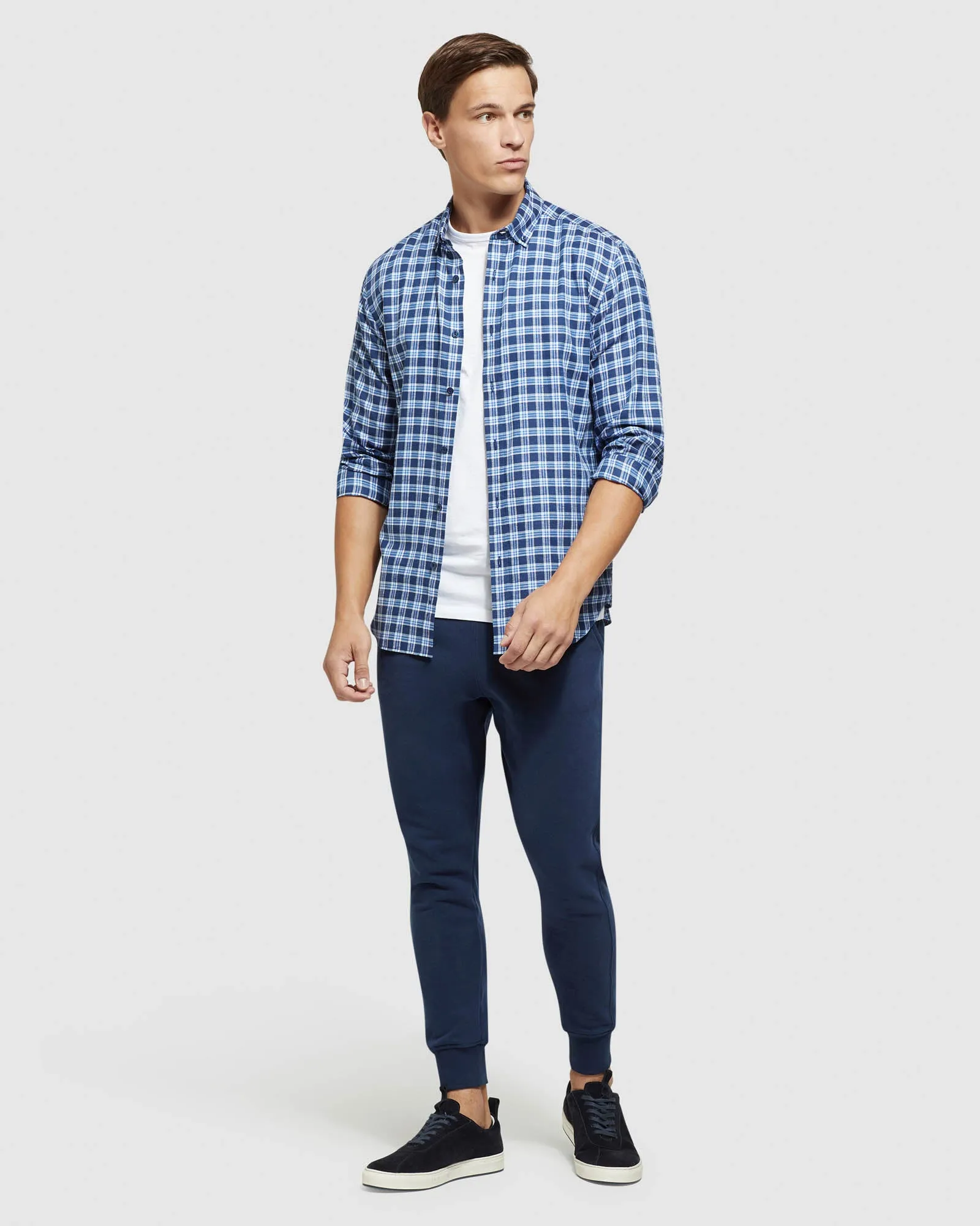 Stratton Cotton Linen Check Shirt