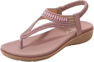 Temperament Flat Sandals for Women Comfortable Ankle Strap Outdoor Walking Shoes Breathable Casual Sandals
