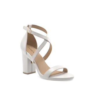 The Sandal - White   Block Heel Kit 4 White