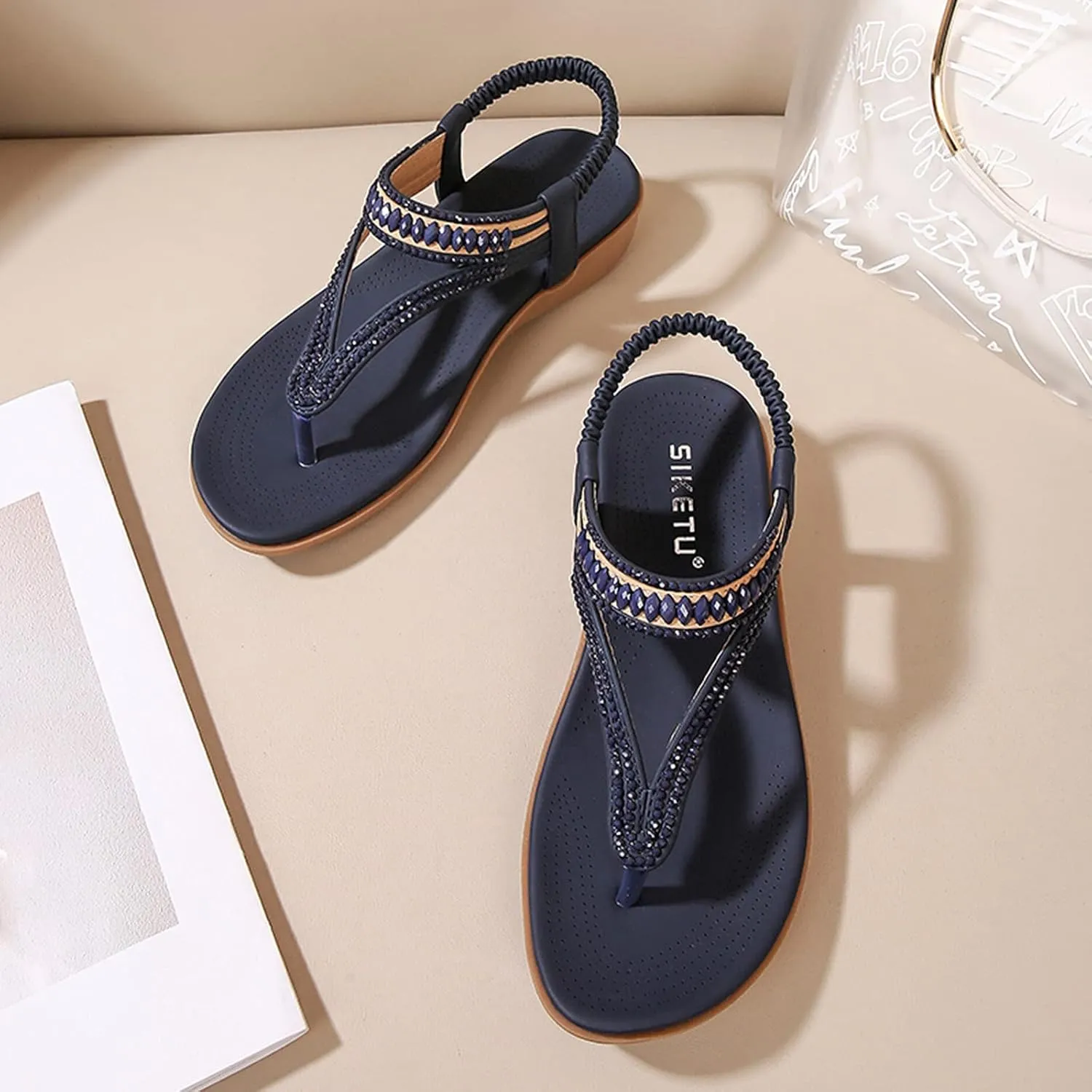 Thick-Soled Breathable Slippers Shoes Women's Casual Outdoor Fashion Leisure Women's Wedges Short Boots Shoes