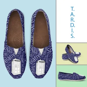 Timey Wimey TARDIS Casual Canvas Slip on Shoes Women's Flats