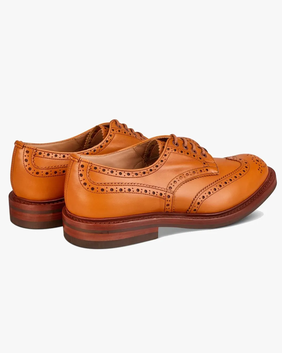 Trickers Bourton Country Derby Brogues - Acorn Antique / Dainite Sole