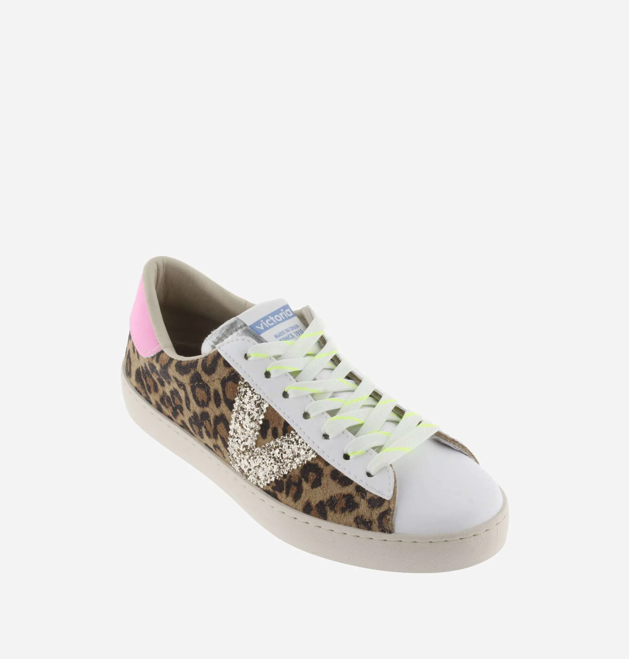 Victoria Leopard, Pink and Glitter Trainer|1126214LEO