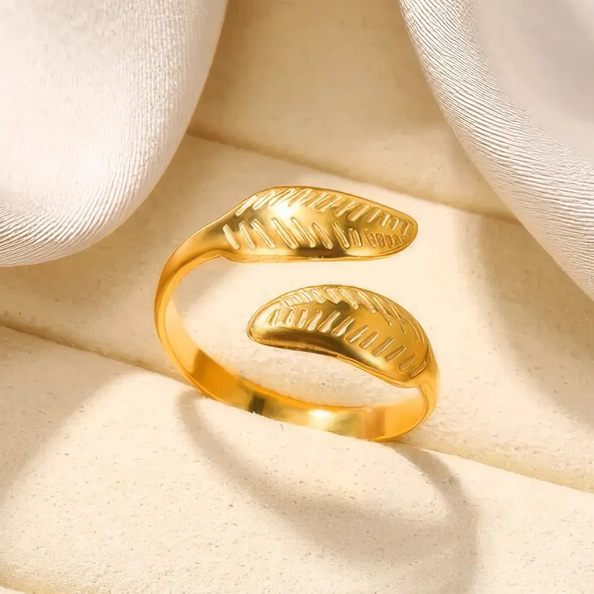 Vintage Stainless Steel Adjustable Geometric Ring - Wedding Jewelry