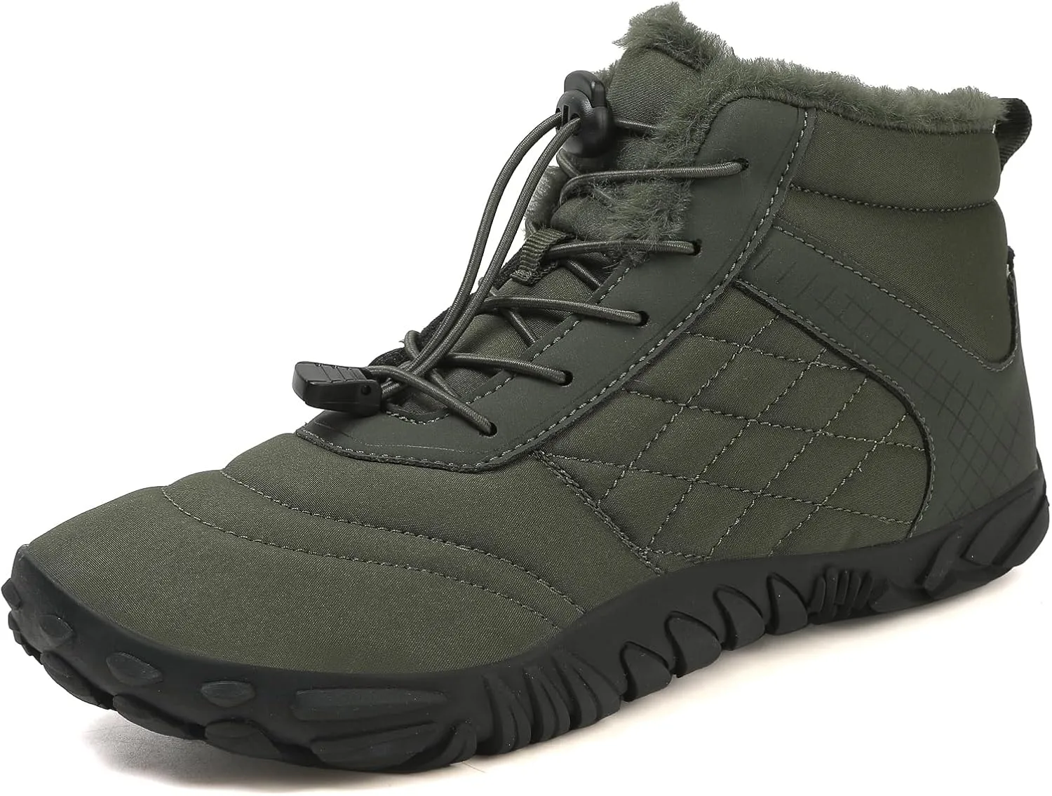 Women Barefoot Shoes Mens Minimalist Wide Toe Box Trail Runner Padded Warm Casual Hiking Cotton Shoes