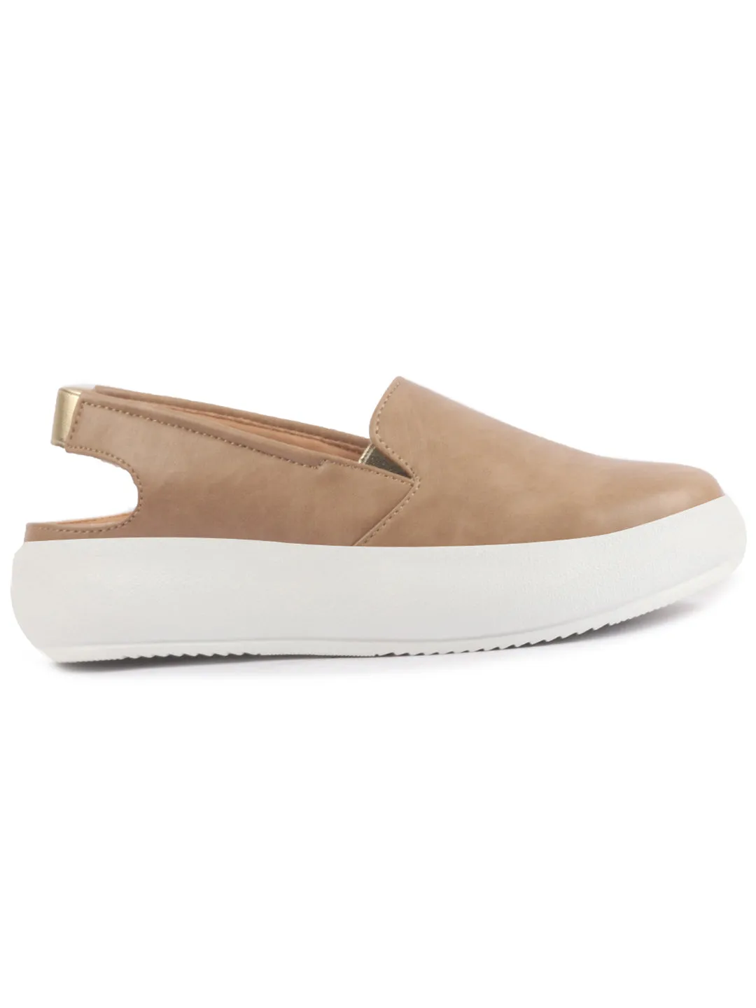 Women Cheeku Height Enhancer Elastic Closure Back Strap Platform Heel Slip On Shoes|Stylish|Chunky|Weekend|Classic Sneaker Shoes