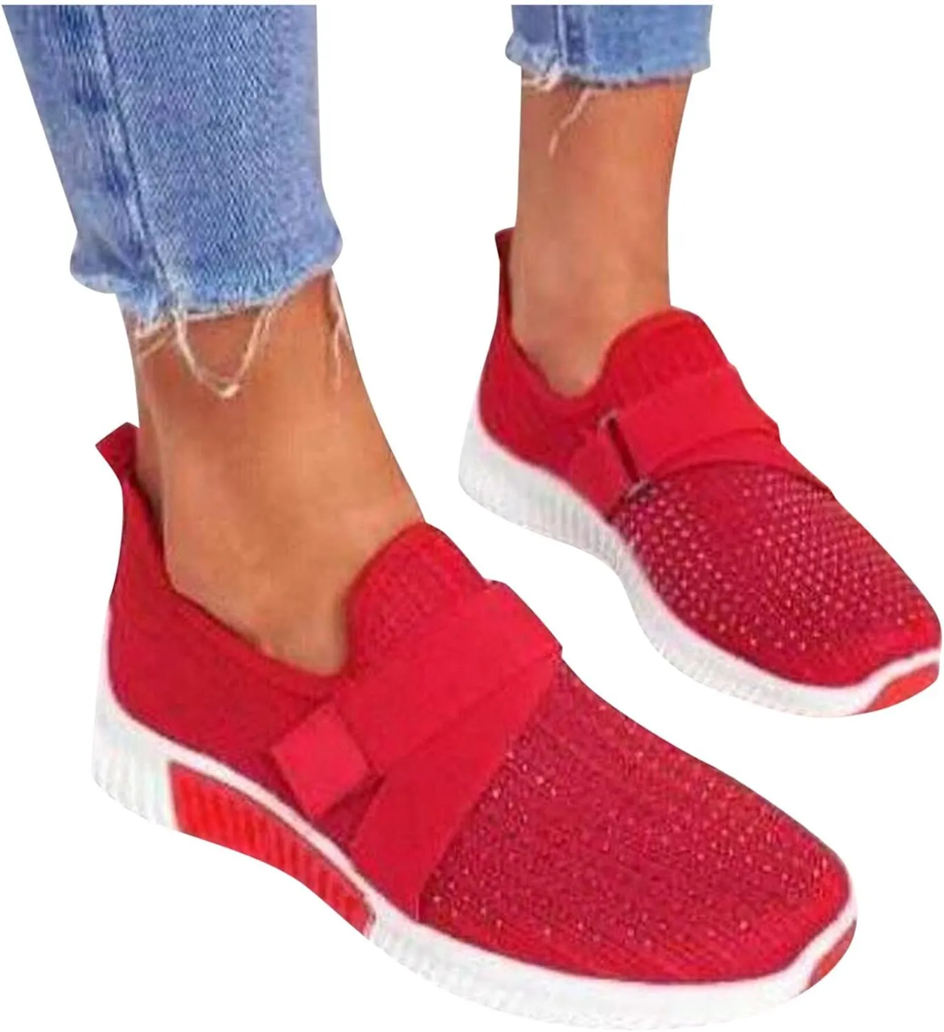 Women Sneakers Black and White Slip On Shoes for Women High Top Basketball Shoes for Women Size 8 Women's Fashion Sneakers Red Womens Walking Sneakers Slip On